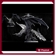 Legendary Chromatic Black Dragon (4 sizes) D&D Miniature | 310mm Wing Span,170mm Height | Resin Figurine |Dungeons and Dragons 5e Pathfinder - Only-Games