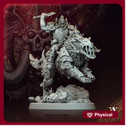Orc Fighter Barbarian on Giant Dire Wolf, Half-Orc | Scales: 28mm,32mm ,54mm,75mm,100mm  Megaboss | D&D 5e | Pathfinder | Achvillain Games - Only-Games