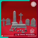 Graveyard Scatter - Tabletop Props (Pre-Supported)