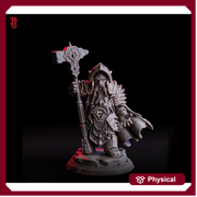 Dwarf Cleric, Paladin, Fighter PC NPC | 28mm,32mm,54mm,75mm,100mm Scale Resin Miniature | Dungeons and Dragons D&D Pathfinder |Flesh of Gods - Only-Games