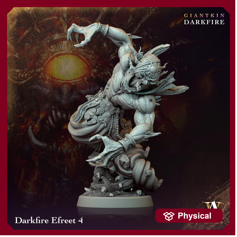 Djinni, Dao, Efreeti, Genie | 28mm, 32mm,54mm,75mm,100mm Scales | Dungeons and Dragons 5e figure | Pathfinder | Archvillain Games - Only-Games