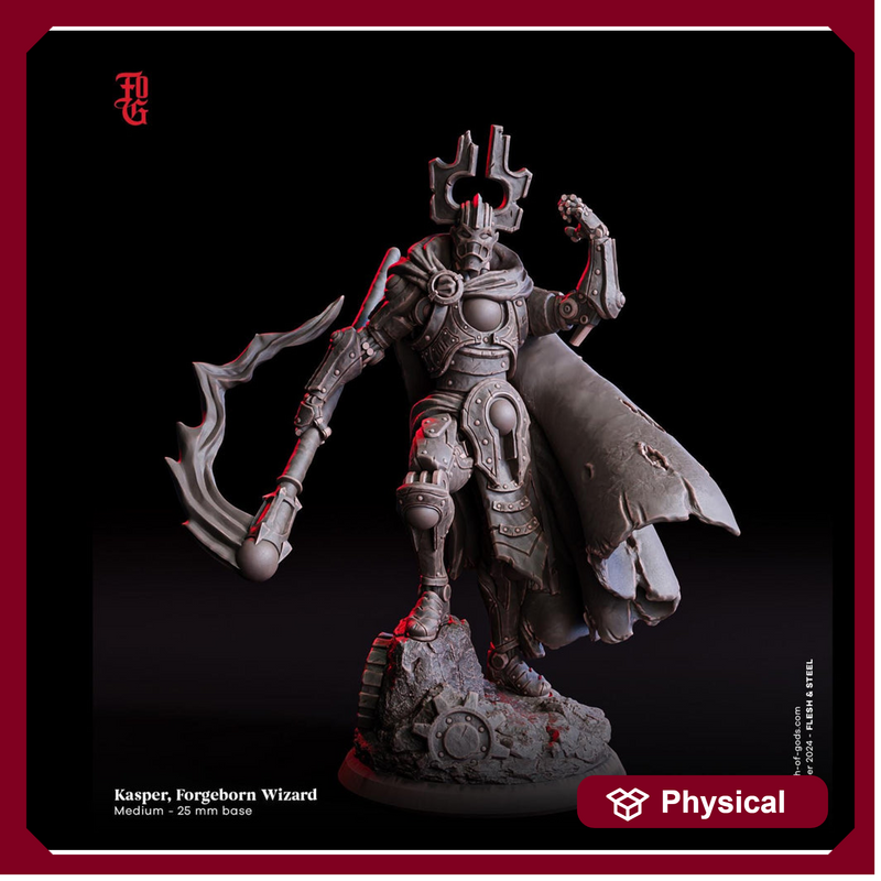 Warforged Wizard, Sorcerer, Warlock | 28mm,32mm,54mm,75mm,100mm Scale Resin Miniature |Dungeons and Dragons D&D 5e Pathfinder |Flesh of Gods - Only-Games