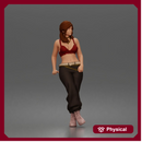 Woman Streetwear Outfit Crop Bralette Low Rise Baggy Pants Chain Belt Boots