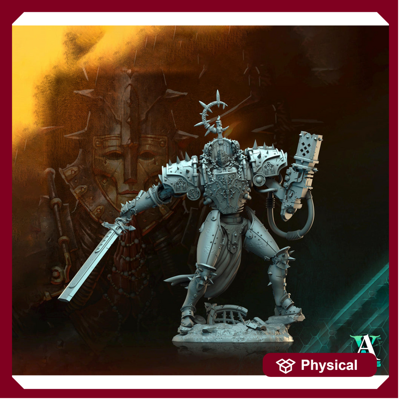 Sci-Fi Heavy Hallowed Sisters Engine Miniature | 32mm, 40mm, 50mm, 65mm 80mm BASE SIZES | Resin Unpainted | Sci-fi Archvillain Games - Only-Games