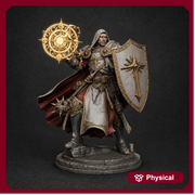 War Cleric Battle Priest Magic, PaintedOrNot Original Design Unpainted Mini | 5 Sizes /Scales - Only-Games
