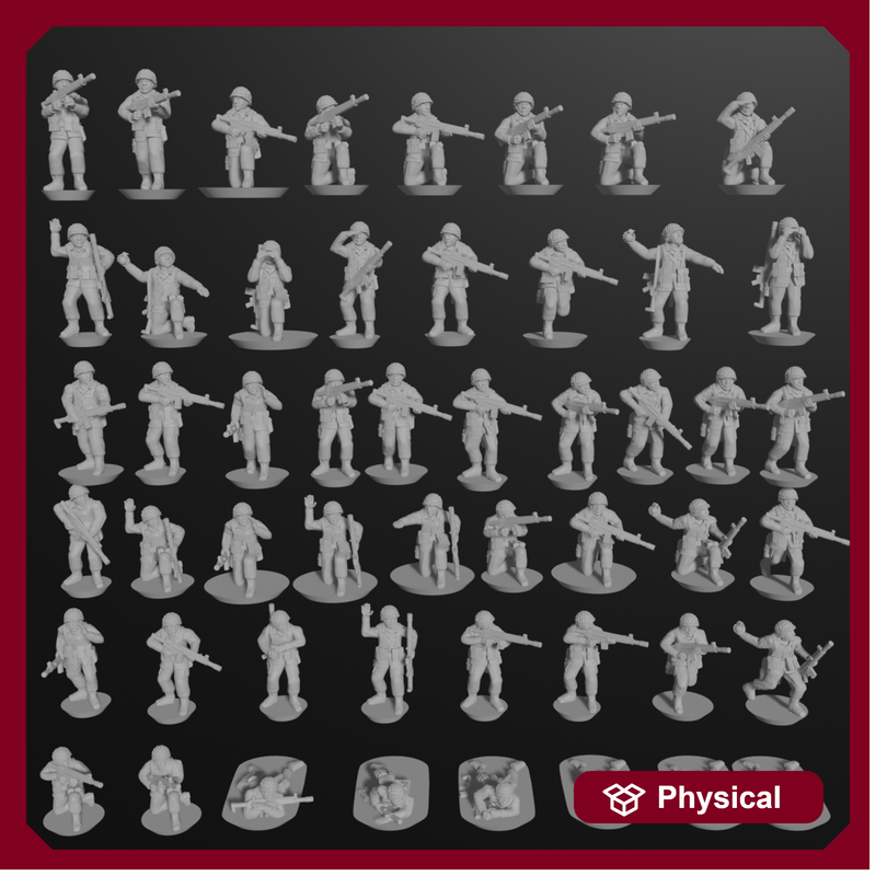10/15mm West German Panzergrenadiers (1980s) with G4A4s (51 models)
