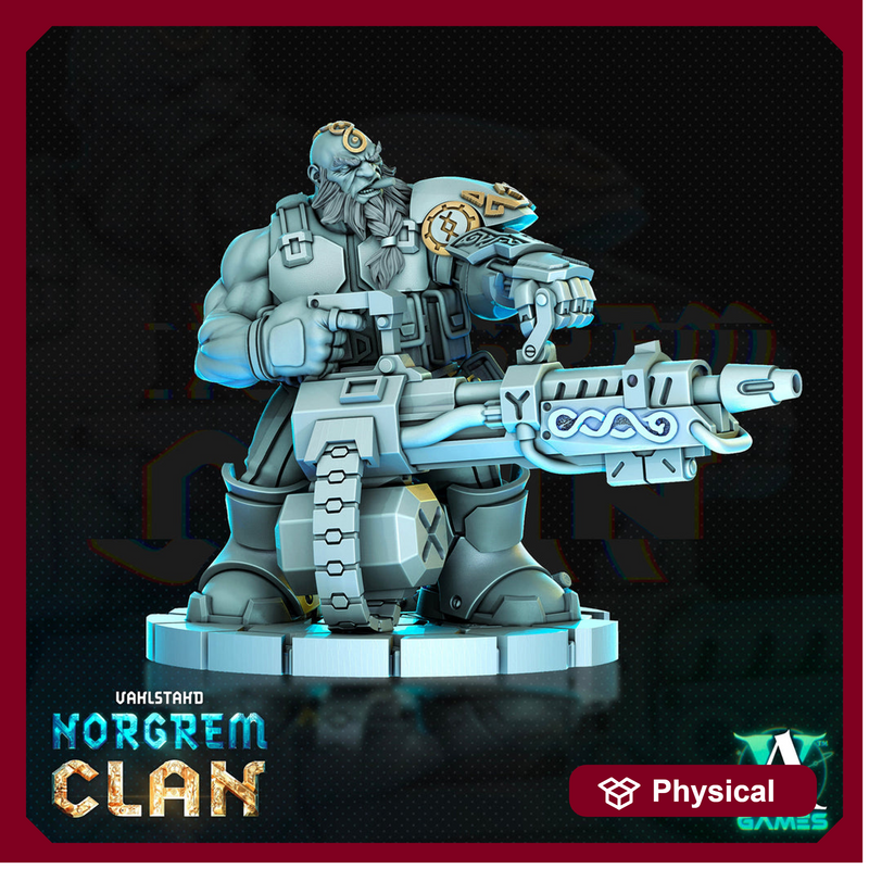Norgrem Raider - Vahlstahd | Sci-Fi Miniature| 28mm,32mm Scales | 54mm, 75mm TALL | Collector Resin Mini for Painting | Archvillain Games - Only-Games