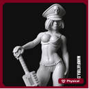 Dom Series 01a - Sexy Commissar Girl with Cap & Chainsaw Sword