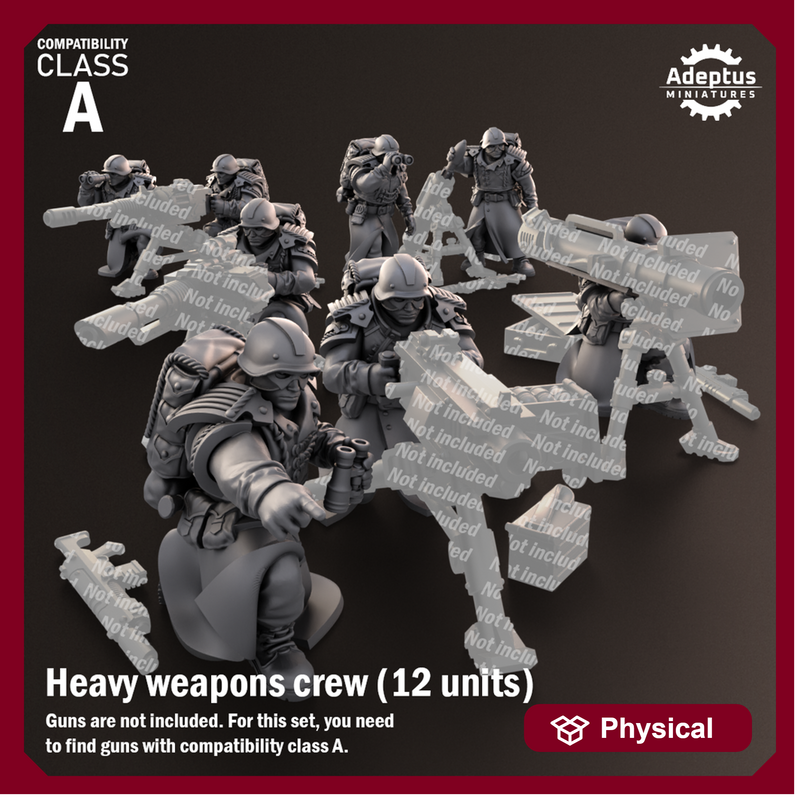 Heavy Weapons Team. Nightcloak Regiment. Imperial Guard. Compatibility class A.