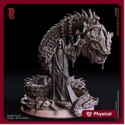 Serpent Lord Undead Lich | 28mm, 32mm, 54mm, 75mm, 100mm Scale Resin Miniature | Flesh of Gods | Dungeons and Dragons | - Only-Games