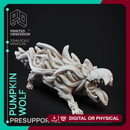 Pumpkin Wolf - large creature - PRESUPPORTED - 32mm scale