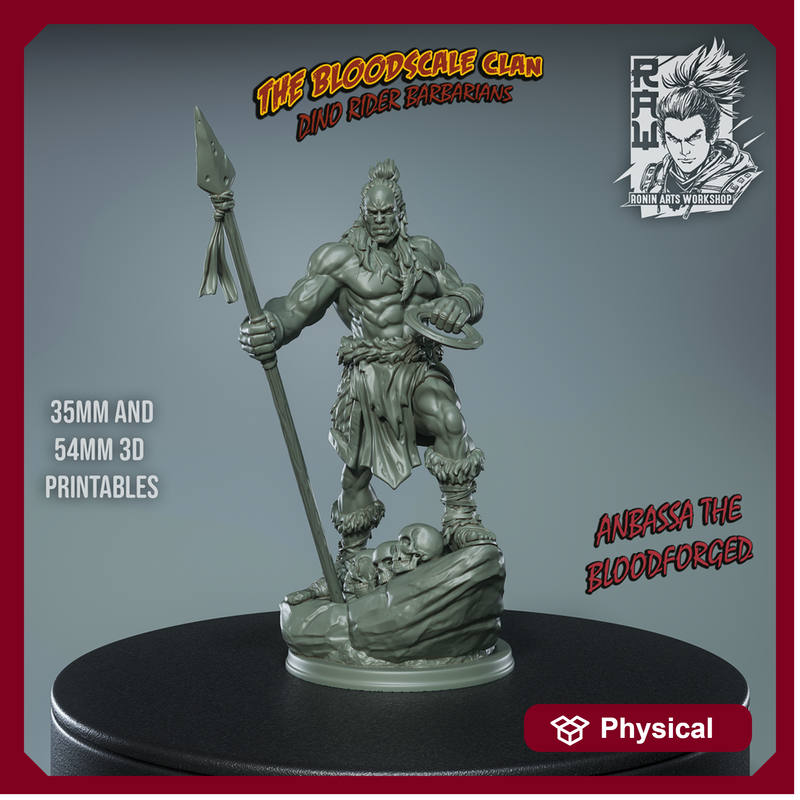 Anbassa The Bloodforged - Human Barbarian - 35mm