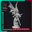 Dragon Rider - Large Dragon - PRESUPPORTED - Hell Hath No Fury - 32mm Scale