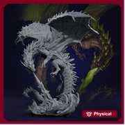 Chromatic Green Dragon (4 sizes) D&D Unpainted Miniature | 206mm Height | Resin Figurine - Only-Games
