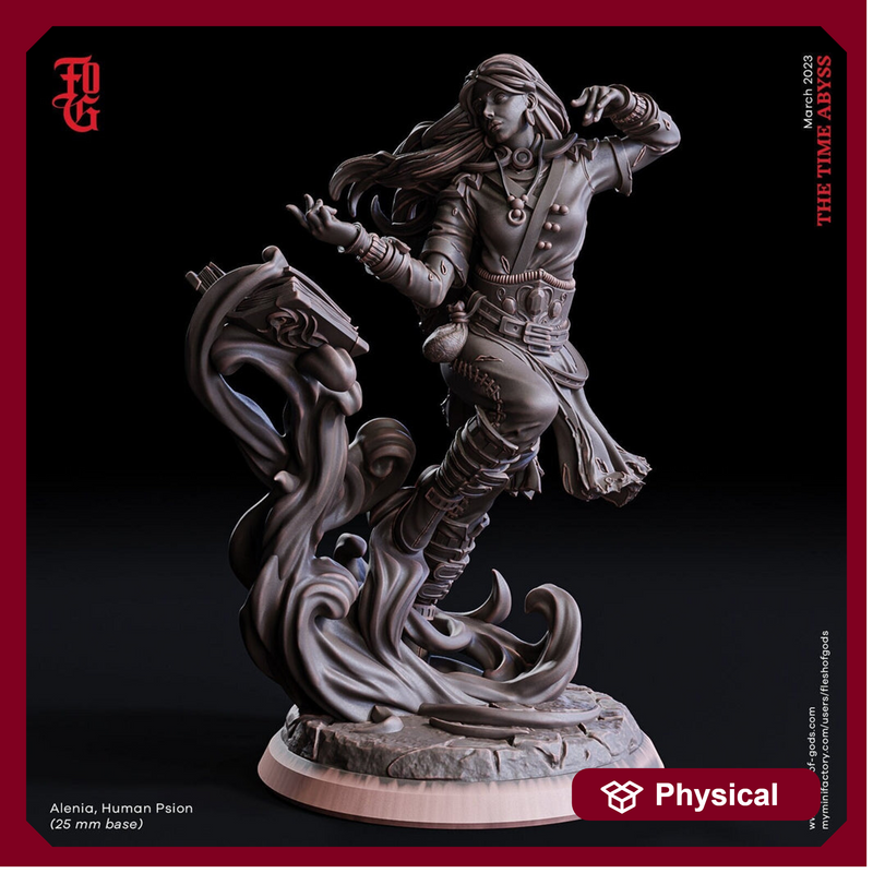 Female Human Sorcerer, Wizard, Psion, Swashbuckler PC NPC | 28mm, 32mm,54mm, 75mm,100mm Scale Resin Mini |Dungeons and Dragons|Flesh of Gods - Only-Games