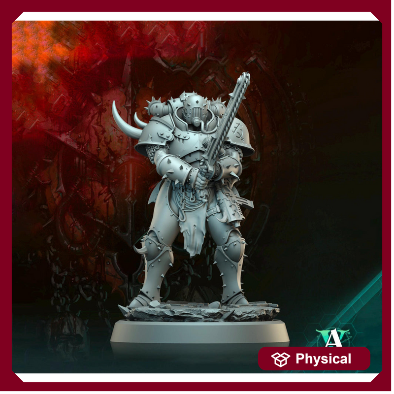 Sci-Fi Miniature Chaos Space Knight, Orbita Hellscape Legions Marauder | 28mm,32mm, 54mm, 75mm,100mm Scales | Resin Mini | Archvillain Games - Only-Games