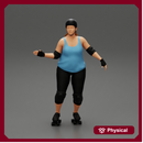 overweight derby girl roller skating