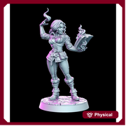 Female Wizard Sexy Pinup  | 28mm Scale | 32mm Scale | 75mm Scale  - Player Character Mini - Minis - D&D 5e - Pathfinder Sexy Figurine - Only-Games