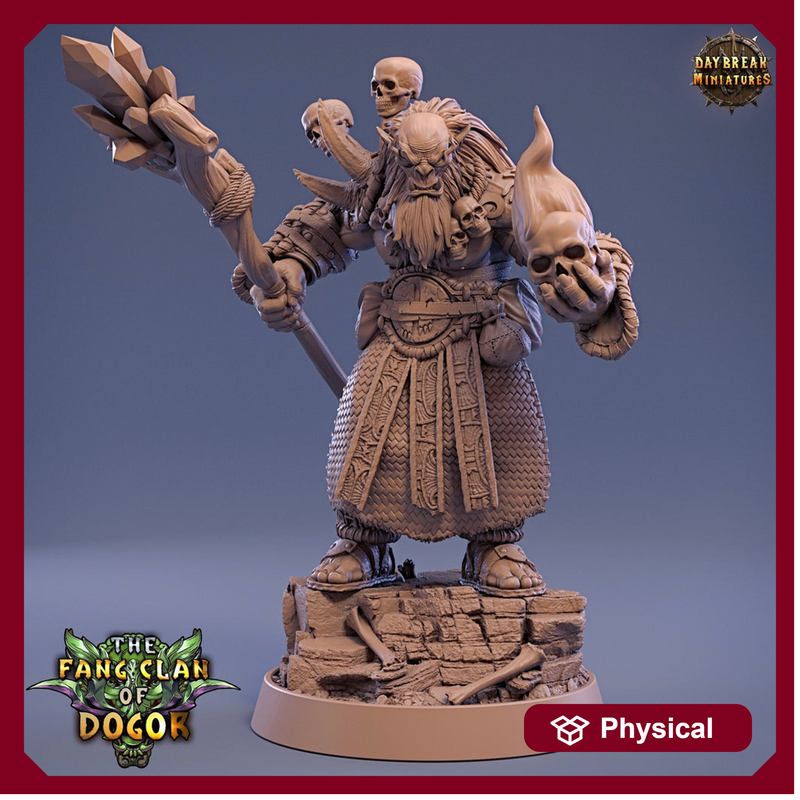 Bugbear Shaman Wizard Cleric with Staff | Scales 28mm | 32mm | 75mm |  Megaboss | Dungeons and Dragons | Pathfinder | Daybreak Miniatures - Only-Games