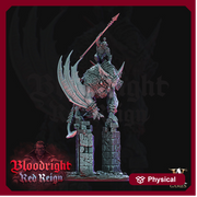 Dire Bat Vampire monstrosity with Rider | 28mm and 32mm Scale (130mm/145mm high) | Undead Dungeons and Dragons 5e Miniatures | Pathfinder | - Only-Games