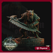 Wererat in Heavy Armor  | Resin Miniature | Dungeons and Dragons | 28mm,32mm,75mm Scales | Pathfinder ratfolk | D&D | - Only-Games
