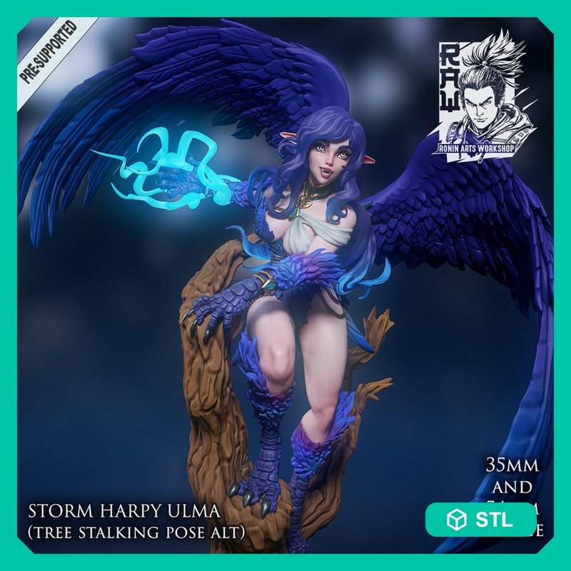 Harpy Ulma - Storm Harpy Pose 2 - STL only