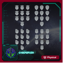 Shouldershields with numbers