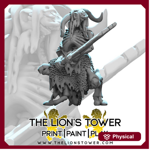 Skeletal Minotaur 3 (32mm scale large presupported miniature) - Only-Games