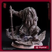 Dwarf Ranger Fighter PC NPC | 28mm,32mm,54mm,75mm,100mm Scale Resin Miniature | Dungeons and Dragons D&D 5e Pathfinder | Flesh of Gods - Only-Games