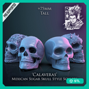 Calaveras - Set of 4 Deco Skulls - STL only