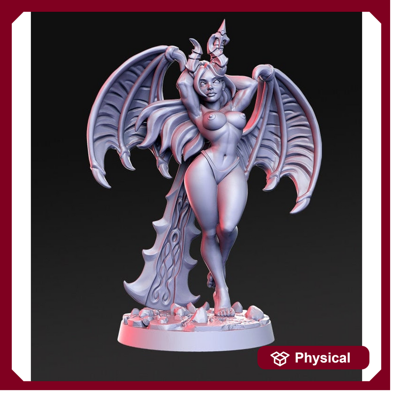 Pinup Succubus | 28mm Scale | 32mm Scale | 75mm Scale |  - Minis - D&D - Sexy Figurine- Sexy Female Demon| Daemon| - Only-Games