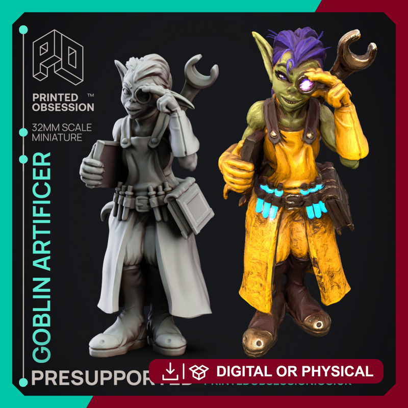 Technical - Goblin Artificer - Goblin Potion Brewer - PRESUPPORTED - 32mm Scale