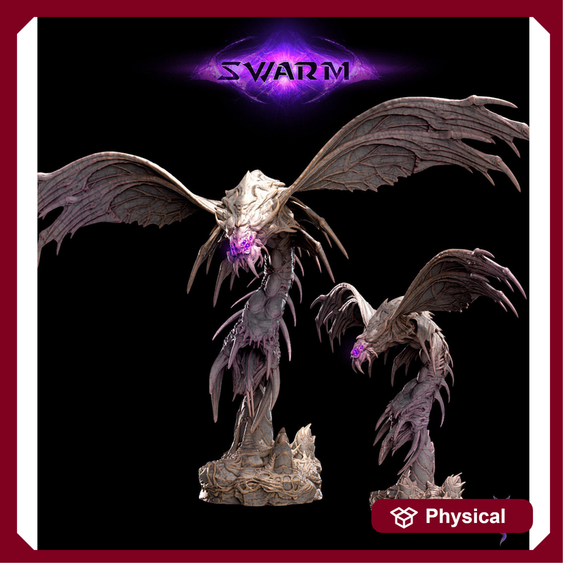Winged Insectoid Hunter Devourer | Sizes 40mm, 50mm, 60mm Base Size | Dungeons and Dragons | Pathfinder |Figurine Mini | Mini Monster Mayhem - Only-Games