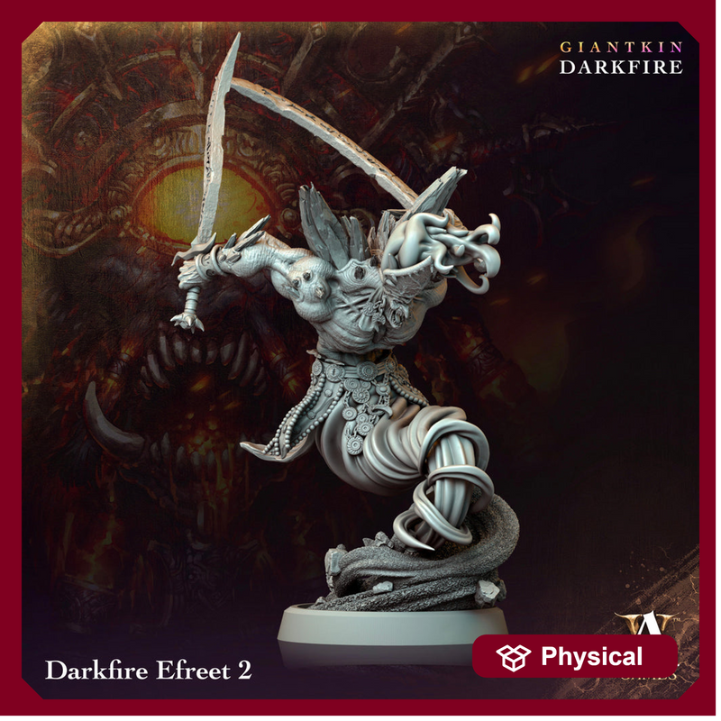 Djinni, Dao, Efreeti, Genie | 28mm, 32mm,54mm,75mm,100mm Scales | Dungeons and Dragons 5e figure | Pathfinder | Archvillain Games - Only-Games