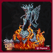 Fierna Arch Devil of Fire 128mm Tall | 85mm Base | Nine Hells | Daemon Prince | Dungeons and Dragons | Archvillain Games | Demon Statue - Only-Games