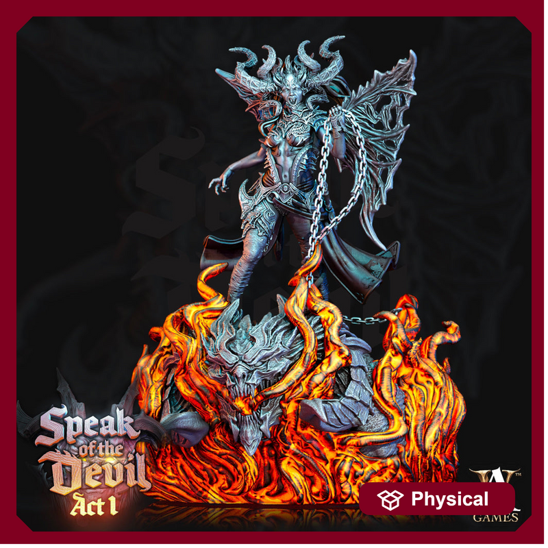 Fierna Arch Devil of Fire 128mm Tall | 85mm Base | Nine Hells | Daemon Prince | Dungeons and Dragons | Archvillain Games | Demon Statue - Only-Games