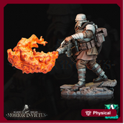 Sci-Fi Miniature Army Veterans |  28mm,32mm Scales | 54mm, 75mm TALL | Resin Mini | Morior Shocktrooper TPG | Archvillain Games - Only-Games