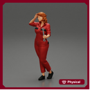 Tired woman mechanic holding a spanner