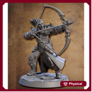 Elf Ranger Fighter Sharpshooter Bow | 28mm, 32mm, 54mm,75mm,100mm Scale Resin Miniature Dungeons and Dragons D&D Pathfinder | Artisan Guild - Only-Games