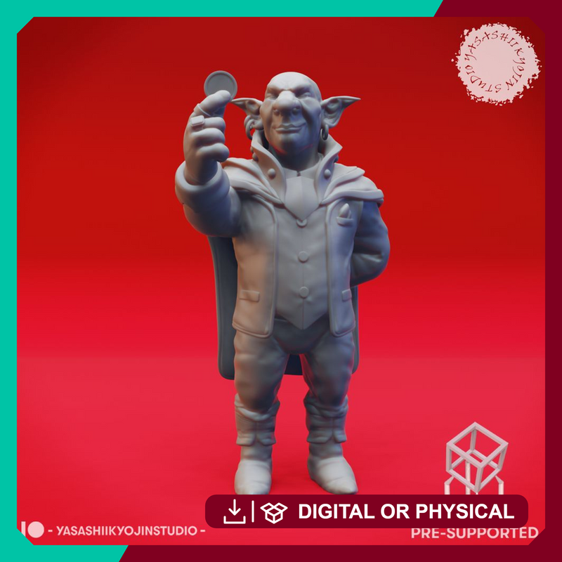 Deep Gnome - Jimjar - Tabletop Miniature (Pre-Supported) - Only-Games