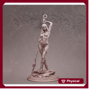 Elf Pinup Female Fighter Polearm master Gladiator PC or NPC | 28mm, 32mm Scales also 50mm, 75mm, 100mm | Dungeons and Dragons | Pathfinder | - Only-Games