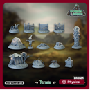 Warriors and Warrens- Terrain Complete Set