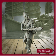 Swashbuckler Pirate Fighter Polearm Lance | Sea encounter | 28mm, 32mm,54mm,75mm,100mm Scales | Player Character D&D 5e Pathfinder Figurine - Only-Games