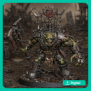 Big SkrapperBoss - Sci-Fi Orc Warlord Miniature | Scrap-Tech| Original Wargaming 40mm and 50mm base