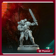 Sci-Fi Miniature Chaos Space Knight, Orbita Hellscape Legions Marauder | 28mm,32mm, 54mm, 75mm,100mm Scales | Resin Mini | Archvillain Games - Only-Games