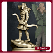 Elf Sharpshooter Archer Miniature Dungeons and Dragons | 28mm, 32mm Scale | Pathfinder Figure | DnD | Elf with Longbow Figurine unpainted | - Only-Games