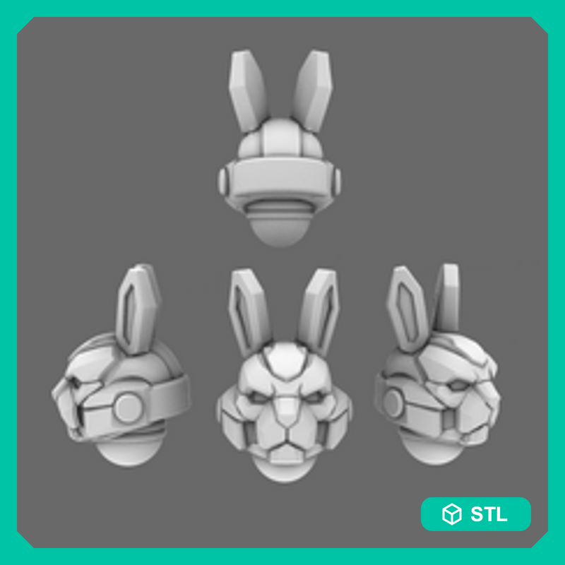 Mecha Furry V10K Bunny Mech Helmets