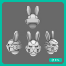 Mecha Furry V10K Bunny Mech Helmets