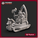 Dwarf High King Sitting on Throne