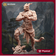 Dragonborn Monk, Fighter Pugilist PC NPC Miniature | 28mm, 32mm, 54mm, 75mm, 100mm Scales | Pathfinder Figure DnD | DM Stash | - Only-Games